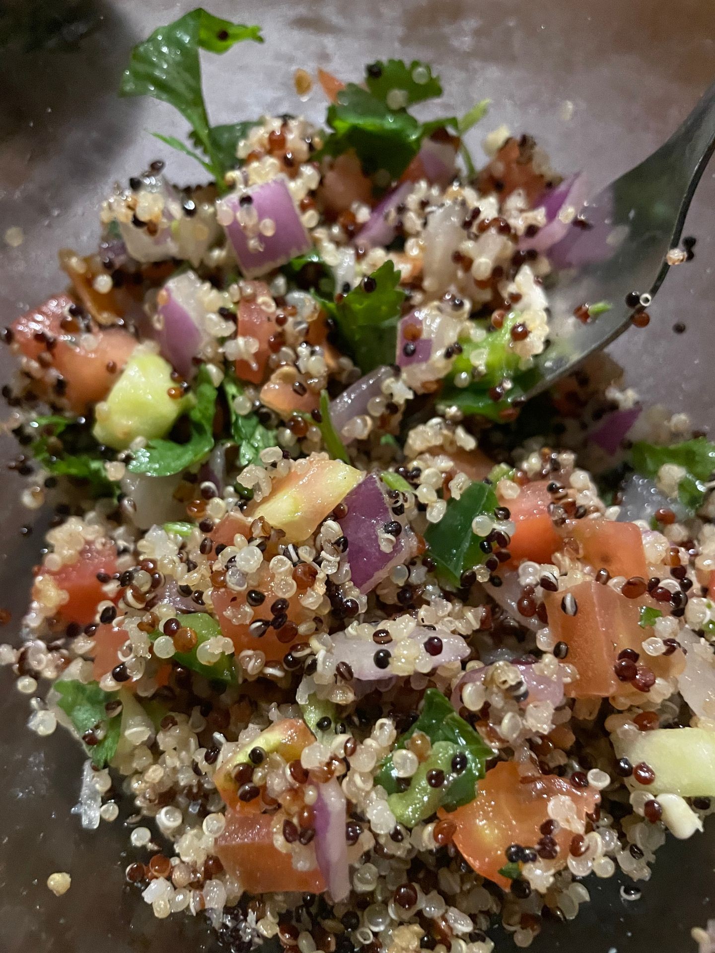 Quinoa and pico de gallo 